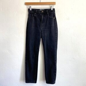 Rollas Dusters Jeans Women Size 24 Black High Rise Slim